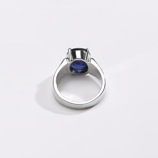 Blue Sapphire (Neelam) Ring – Myra Signature 925 Silver - #1224N4 - Myra