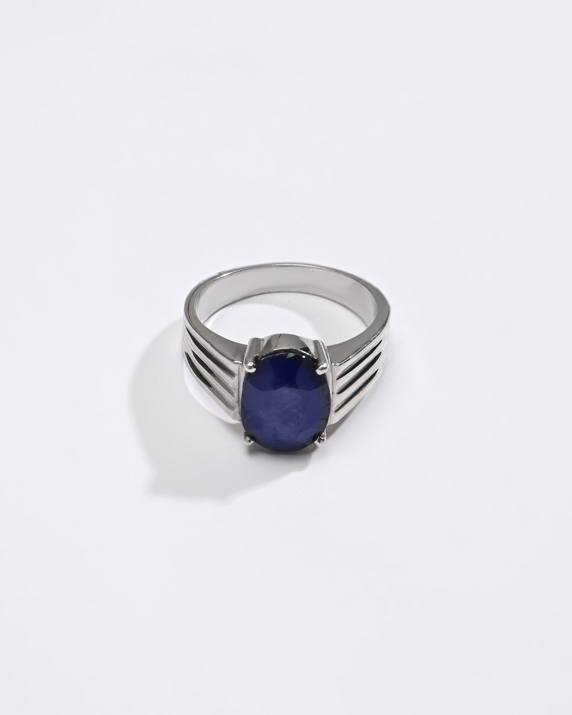 Charming Blue Sapphire (Neelam) Ring – 925 Silver - #1228N4 - Myra