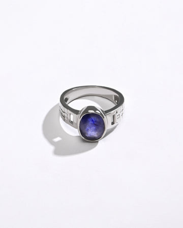 Essential Blue Sapphire (Neelam) Ring – 925 Silver - #1235B - Myra