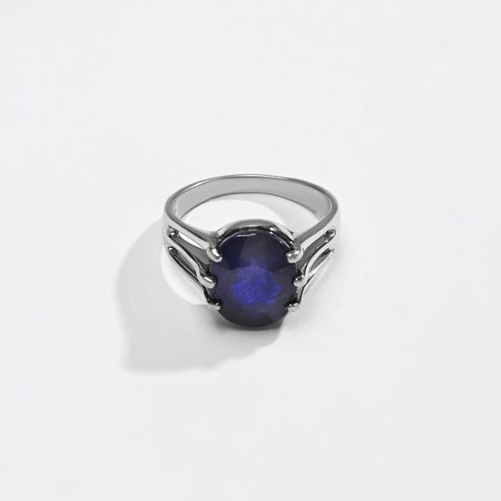 Everyday Classic Blue Sapphire (Neelam) Ring – 925 Silver - #1237N6 - Myra