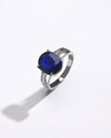 Calm Blue Sapphire (Neelam) Ring – 925 Silver - #1242N4 - Myra