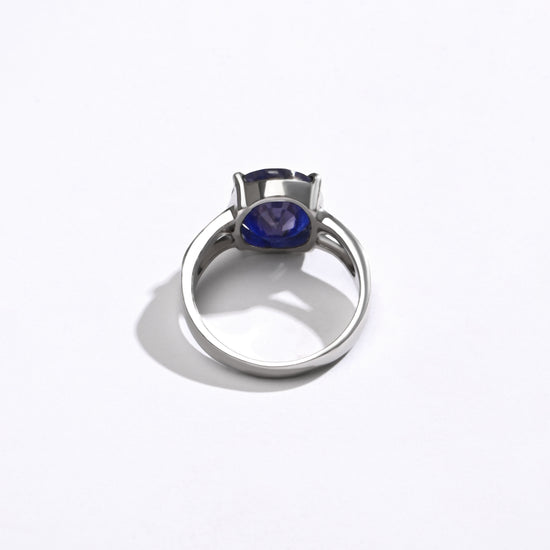 Calm Blue Sapphire (Neelam) Ring – 925 Silver - #1242N4 - Myra