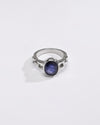 Comfort Fit Blue Sapphire (Neelam) Ring – 925 Silver - #1245B - Myra