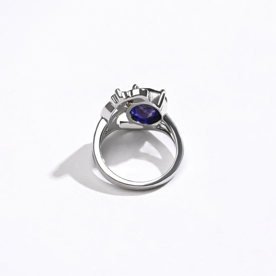 Trustworthy Blue Sapphire (Neelam) Ring – 925 Silver - #1284N4 - Myra
