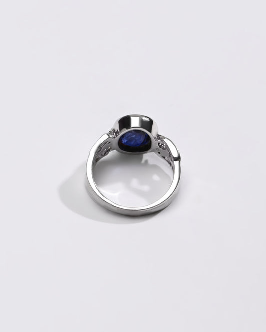 Purposeful Blue Sapphire (Neelam) Ring – 925 Silver - #1285B - Myra