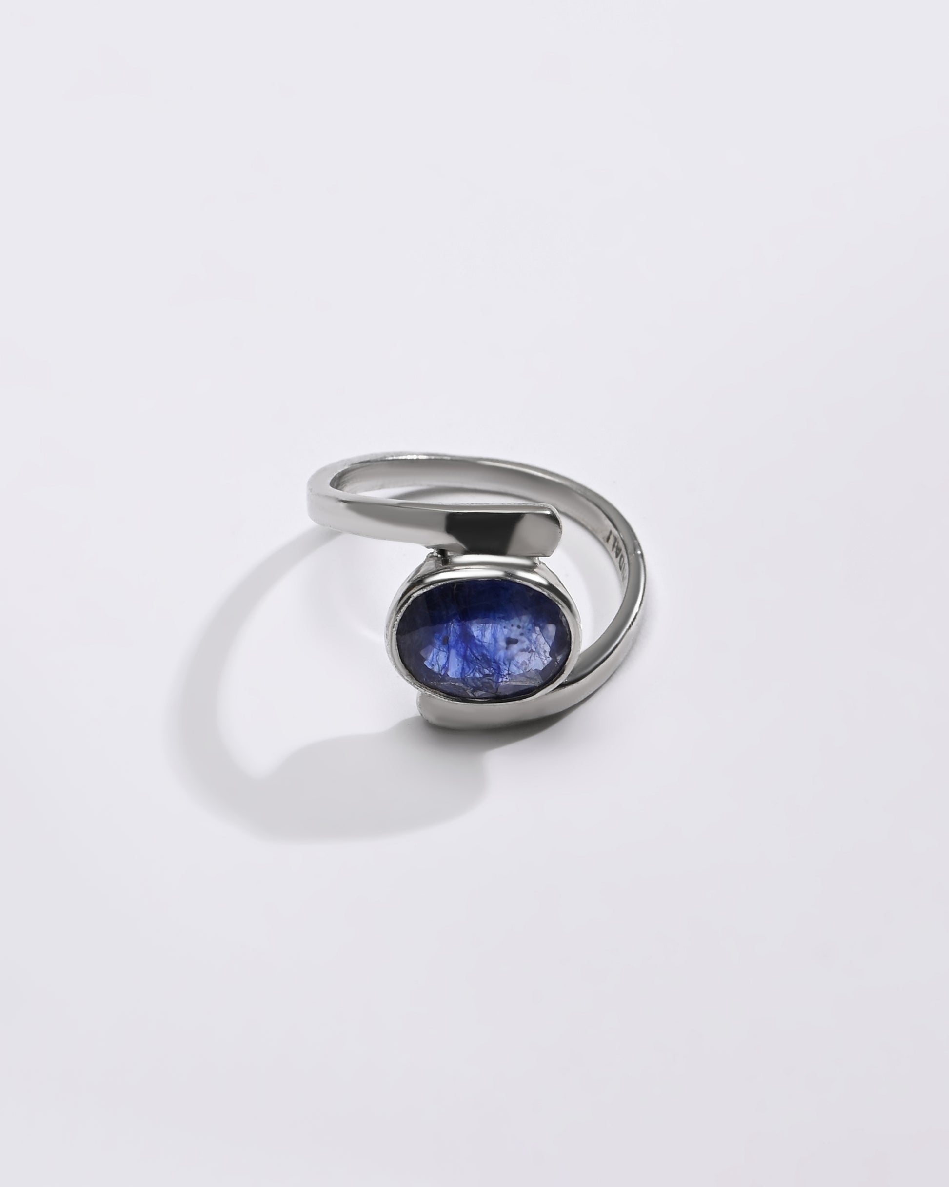 Blue Sapphire (Neelam) Ring – Pure 925 Silver - 1138B - Myra