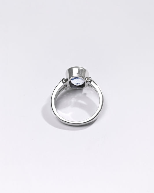 Premium Blue Sapphire (Neelam) Ring in 925 Silver - #1250B - Myra