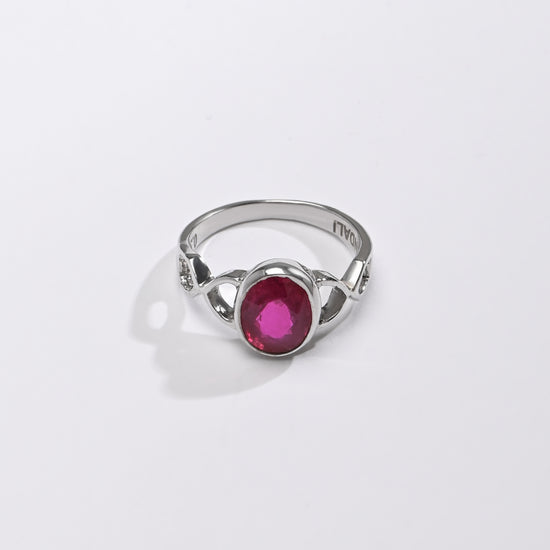 Vintage Ruby (Manik) Ring in 925 Sterling Silver - #1105B - Myra