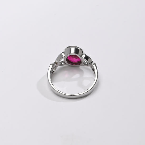 Vintage Ruby (Manik) Ring in 925 Sterling Silver - #1105B - Myra