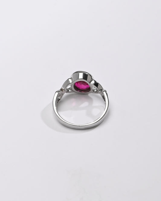 Vintage Ruby (Manik) Ring in 925 Sterling Silver - #1105B - Myra