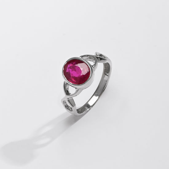 Vintage Ruby (Manik) Ring in 925 Sterling Silver - #1105B - Myra