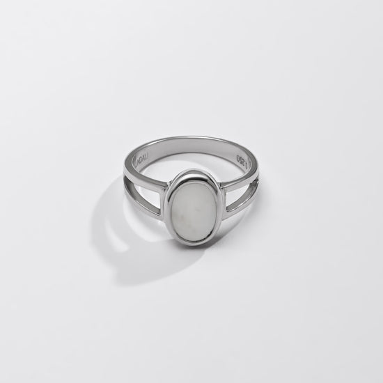 Natural Opal (Doodhiya) Ring – 925 Silver - #1150B F - Myra