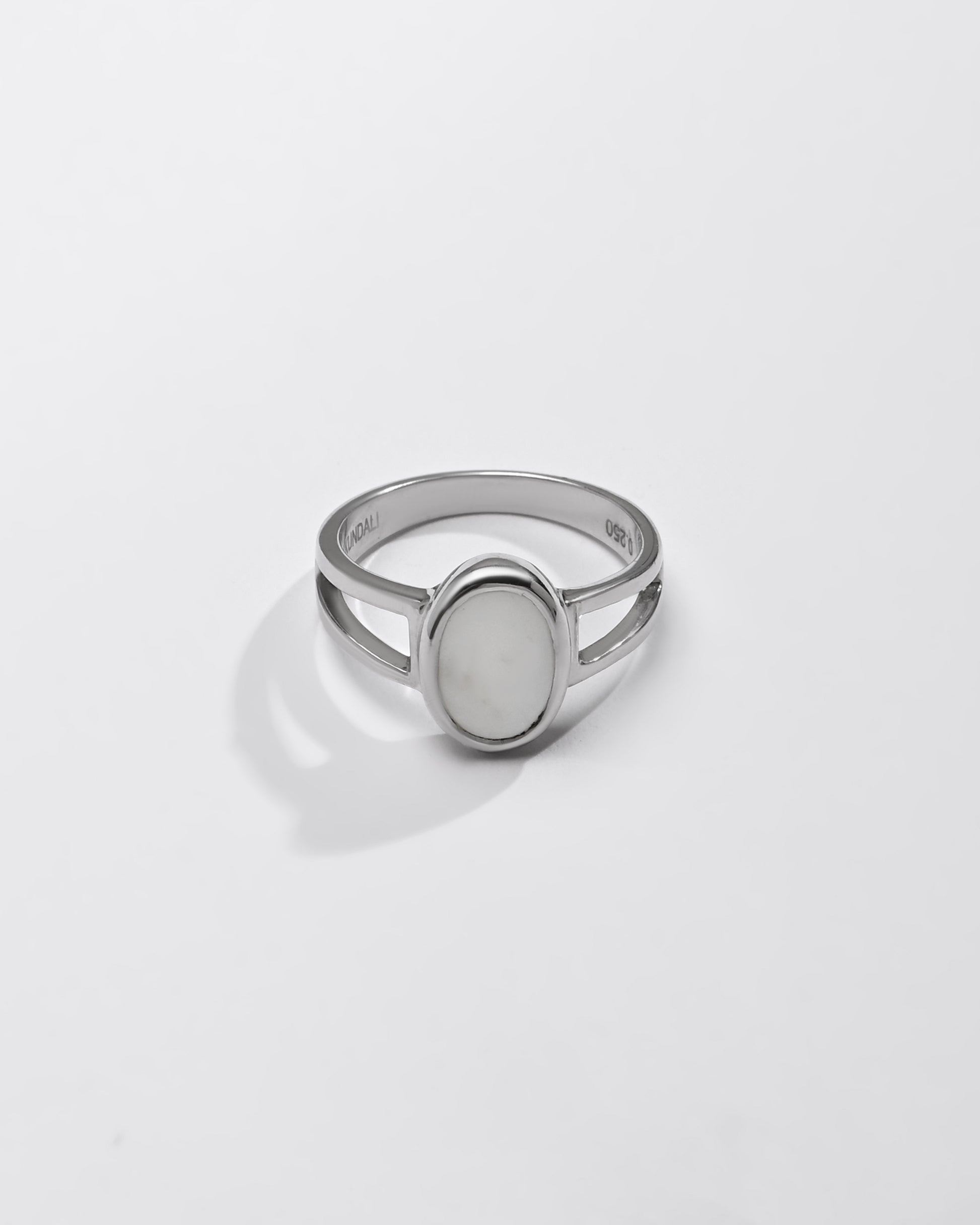 Natural Opal (Doodhiya) Ring – 925 Silver - #1150B F - Myra