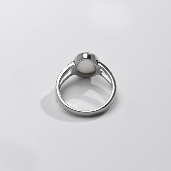 Natural Opal (Doodhiya) Ring – 925 Silver - #1150B F - Myra