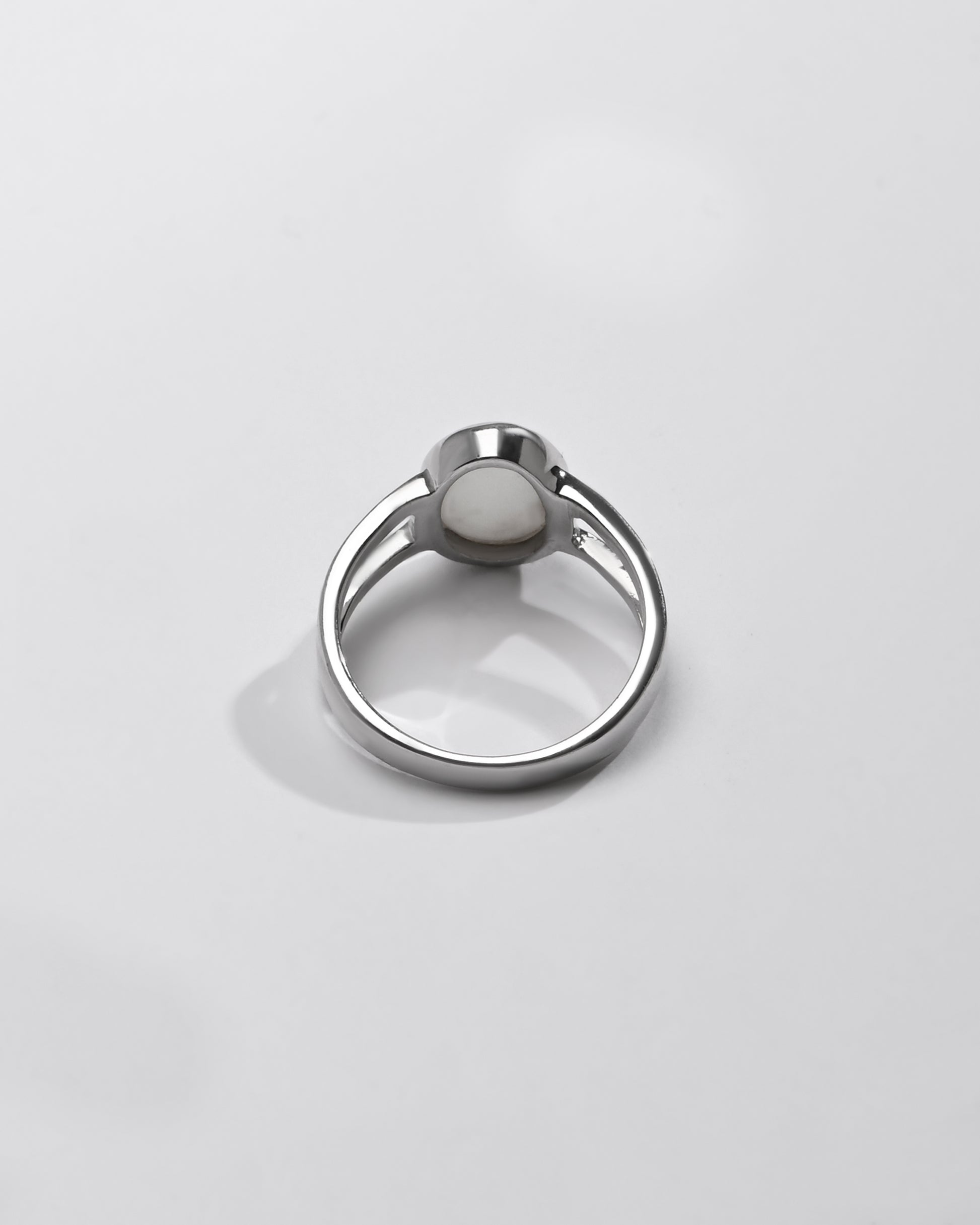 Natural Opal (Doodhiya) Ring – 925 Silver - #1150B F - Myra