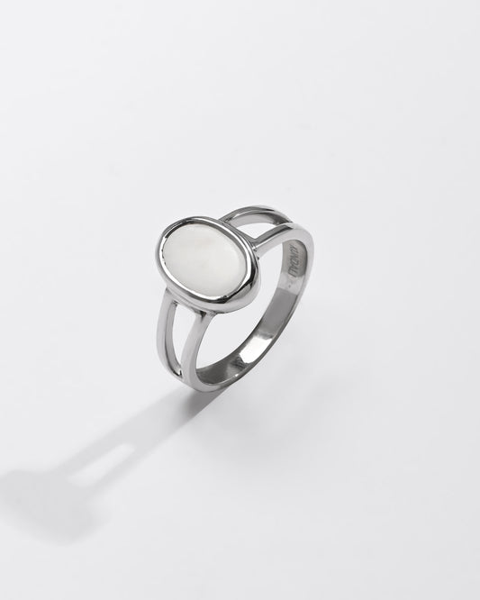 Natural Opal (Doodhiya) Ring – 925 Silver - #1150B F - Myra