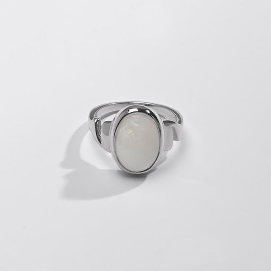 925 Silver Opal (Doodhiya) Ring - #1196B F - Myra