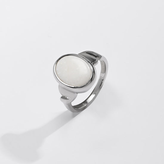 925 Silver Opal (Doodhiya) Ring - #1196B F - Myra