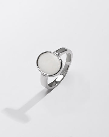 Daily Wear Opal (Doodhiya) Ring – 925 Silver - #1200B F - Myra