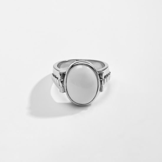 Natural Opal (Doodhiya) Ring – 925 Silver - #1236B - Myra