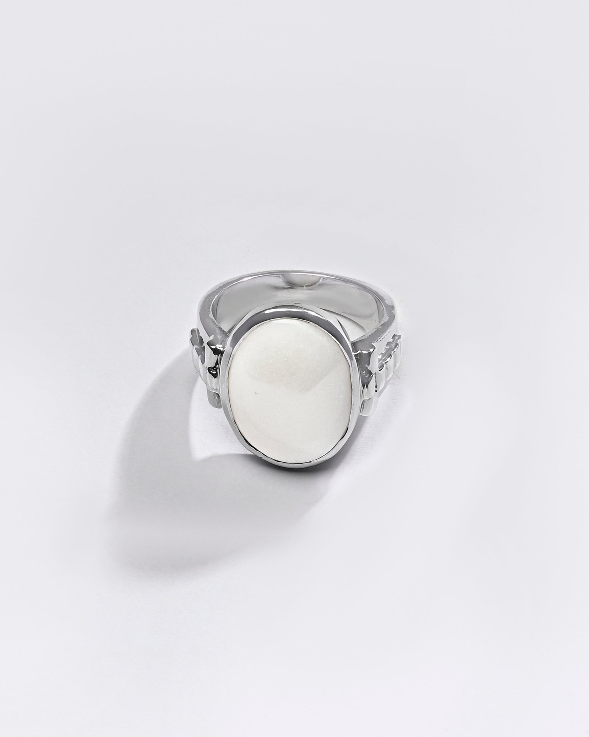 Premium Opal (Doodhiya) Ring in 925 Silver - #1236B - Myra