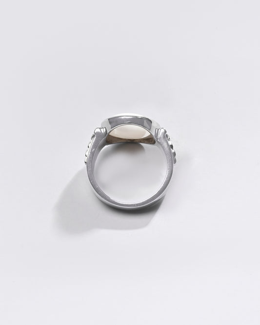 Premium Opal (Doodhiya) Ring in 925 Silver - #1236B - Myra