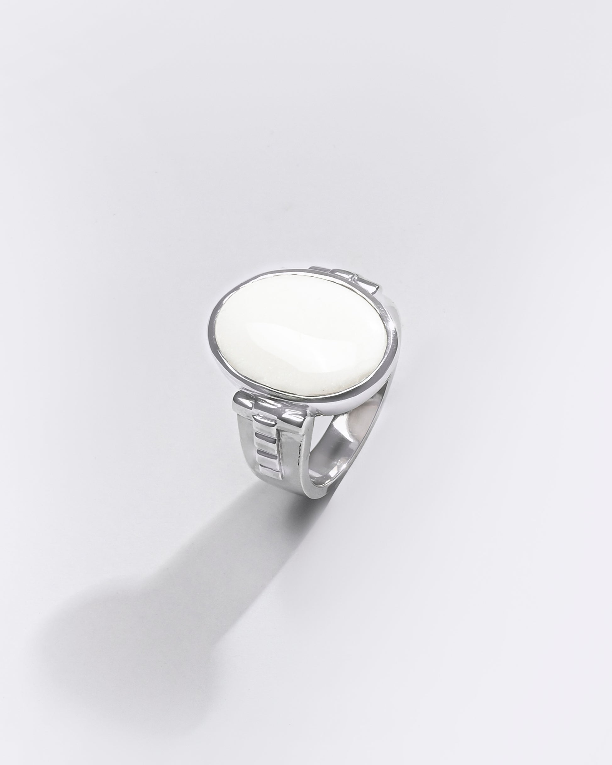 Premium Opal (Doodhiya) Ring in 925 Silver - #1236B - Myra