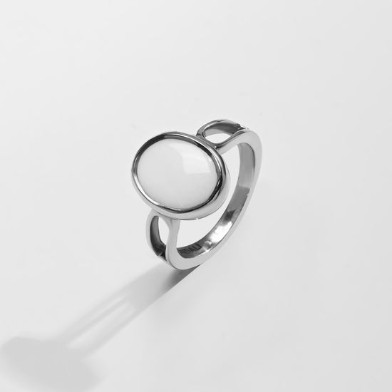 Opal (Doodhiya) Ring – 925 Silver Minimalist - #1112B F - Myra