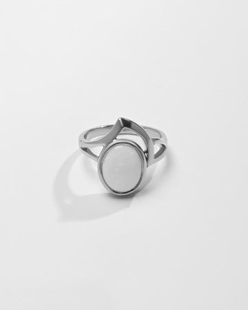Classic Opal (Doodhiya) Ring – 925 Silver - #1192B F - Myra