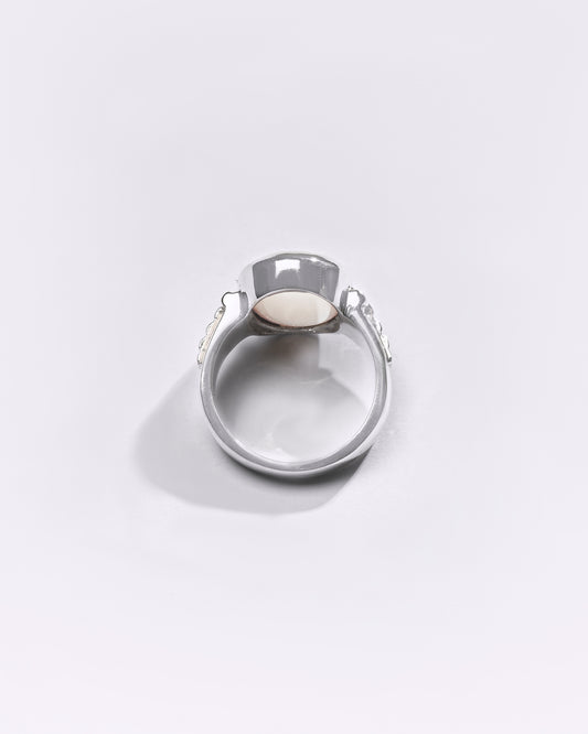 Premium Opal (Doodhiya) Ring in 925 Silver - #1236BO1 - Myra