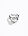 Pearl (Moti) Ring – 925 Silver Crafted - #1105 U - Myra