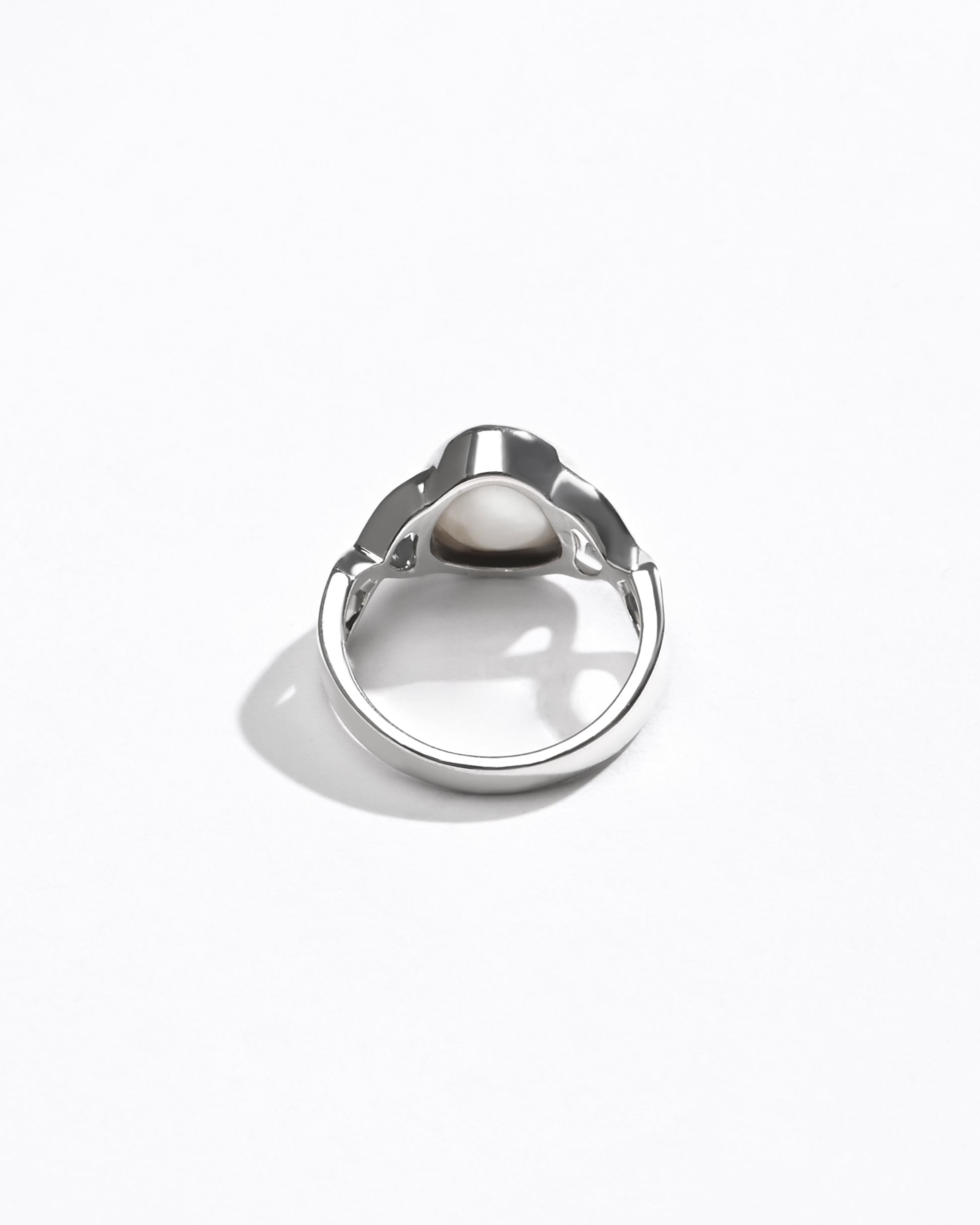 Pearl (Moti) Ring – 925 Silver Crafted - #1105 U - Myra
