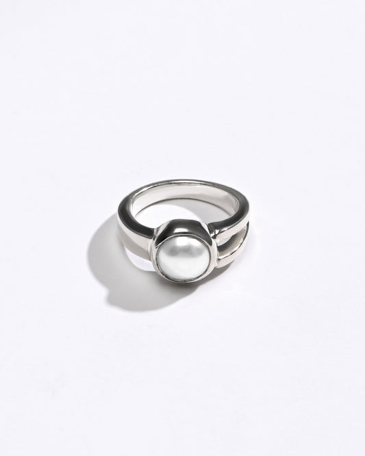 Natural Pearl (Moti) Ring – 925 Silver - #1125 R - Myra