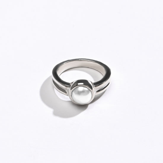 Daily Wear Pearl (Moti) Ring – 925 Silver - #1139 R - Myra