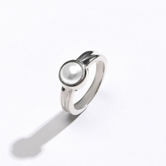 Daily Wear Pearl (Moti) Ring – 925 Silver - #1139 R - Myra
