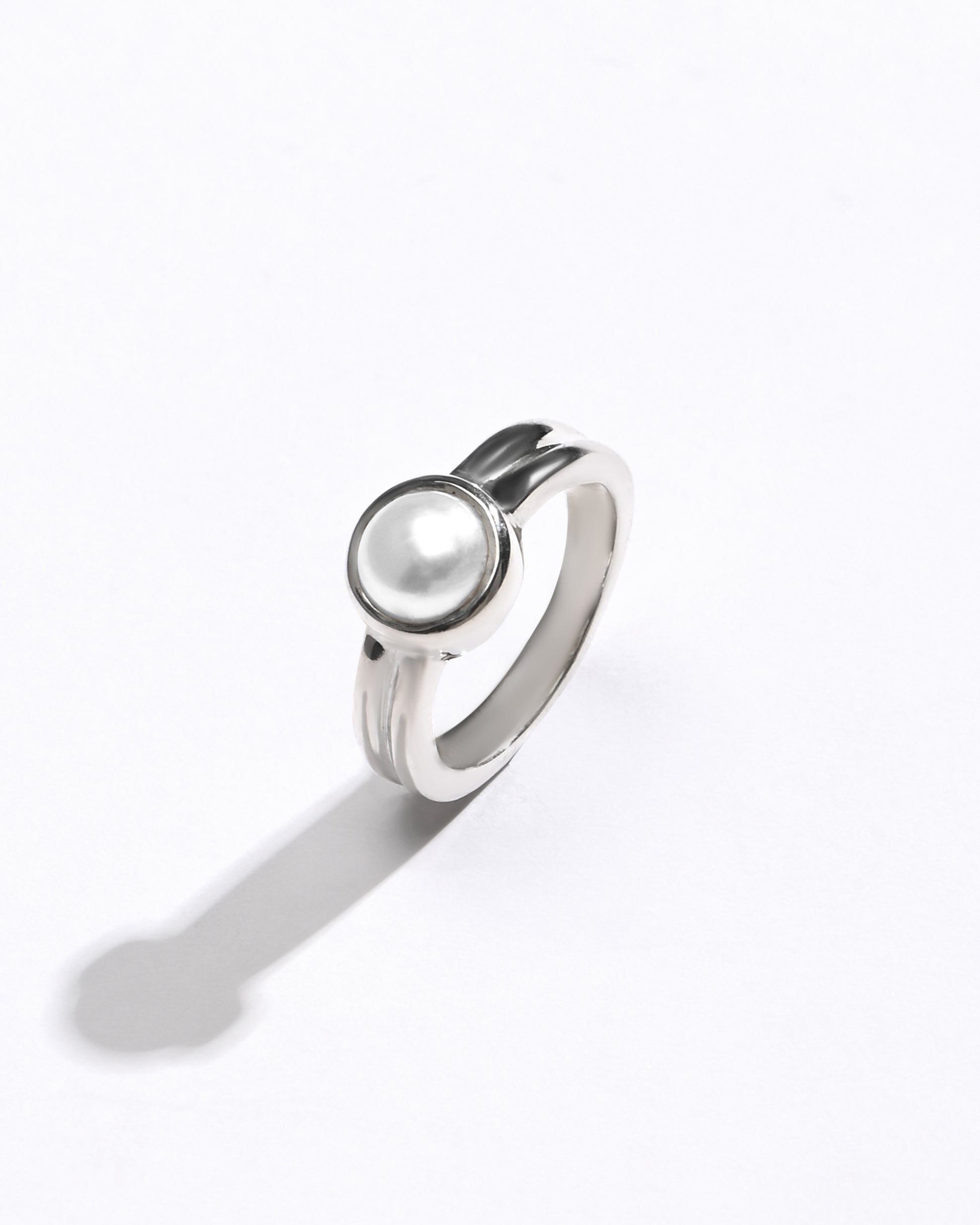 Daily Wear Pearl (Moti) Ring – 925 Silver - #1139 R - Myra