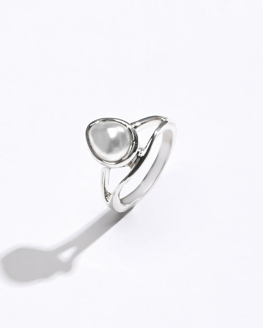 Pearl (Moti) Ring – Pure 925 Silver - #1159 U - Myra