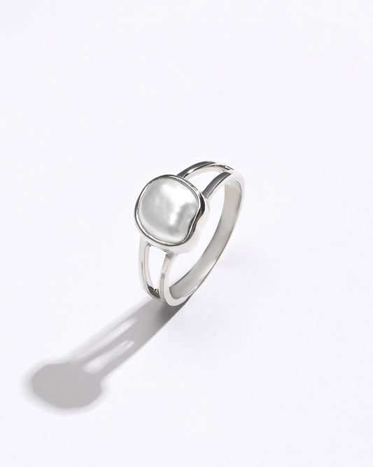 Pearl (Moti) Gemstone Ring – 925 Silver - #1150 U - Myra