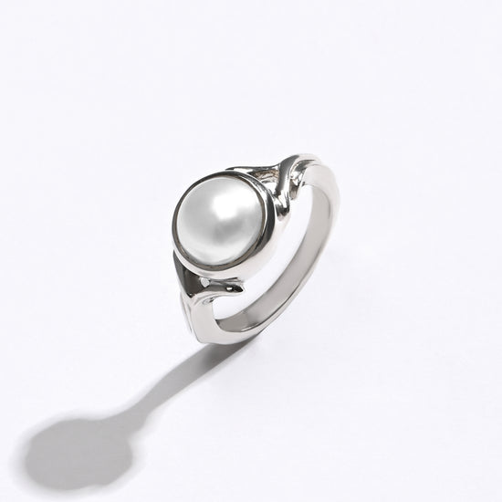 Vedic Pearl (Moti) Ring – 925 Silver - #1175 R - Myra