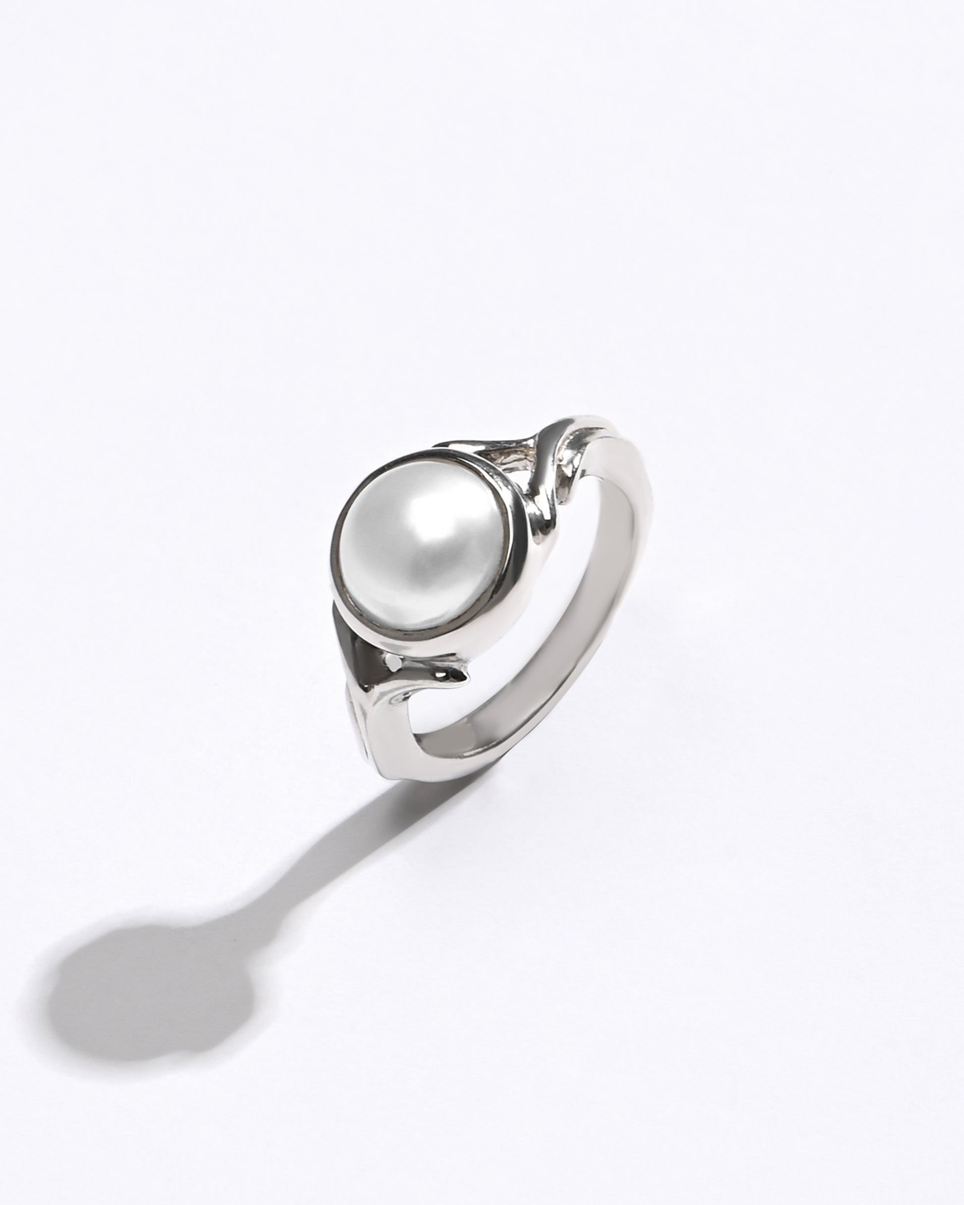 Vedic Pearl (Moti) Ring – 925 Silver - #1175 R - Myra
