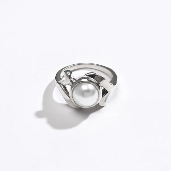 Balanced Pearl (Moti) Ring – 925 Silver - #1177 R - Myra