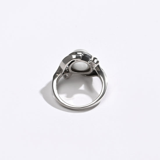 Balanced Pearl (Moti) Ring – 925 Silver - #1177 R - Myra