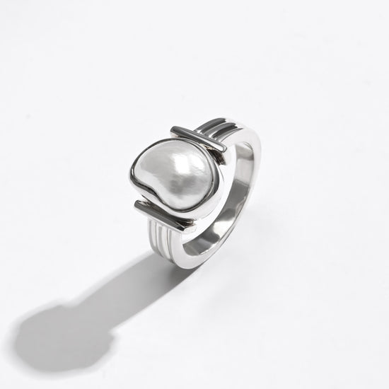 Classic Pearl (Moti) Ring – 925 Silver - #1134 U - Myra