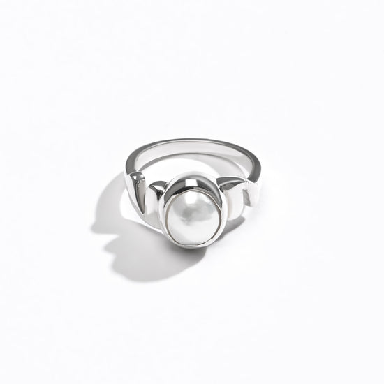 Natural Pearl (Moti) Ring – 925 Silver - #1196 R - Myra