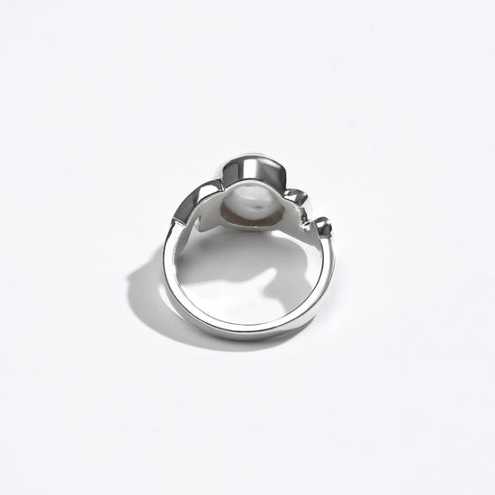 Natural Pearl (Moti) Ring – 925 Silver - #1196 R - Myra