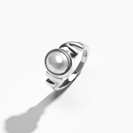 Natural Pearl (Moti) Ring – 925 Silver - #1196 R - Myra