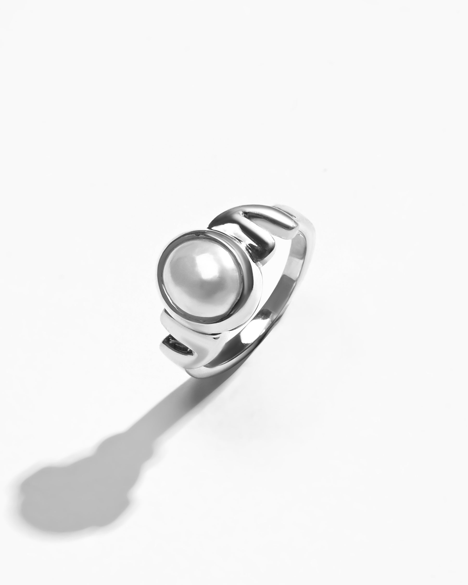 Natural Pearl (Moti) Ring – 925 Silver - #1196 R - Myra