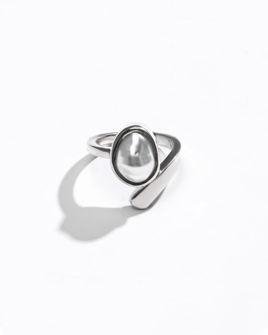 Rich Hue Pearl (Moti) Ring – 925 Silver - #1202 U - Myra