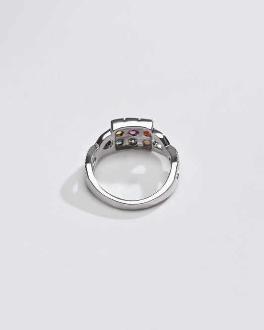 Navratna (Navgrah) Ring – 925 Silver Crafted - 1104 - Myra