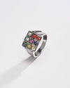 Navratna (Navgrah) Ring – 925 Silver Minimalist - 1111 - Myra